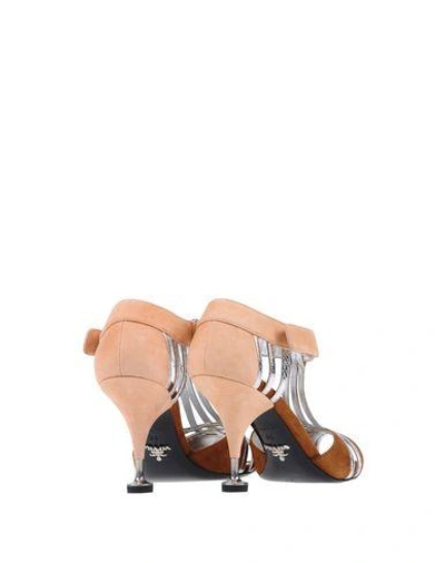 Shop Prada Sandals In Brown