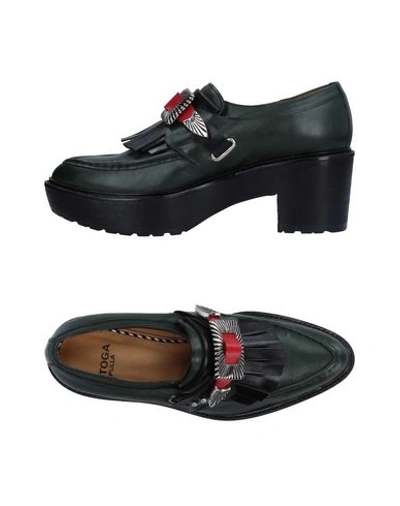 Toga Loafers In Dark Green