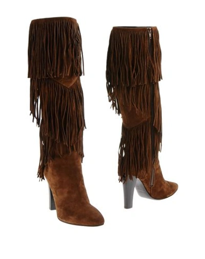 Shop Saint Laurent Boots In Cocoa