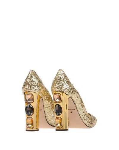 Shop Dolce & Gabbana Pump In Gold