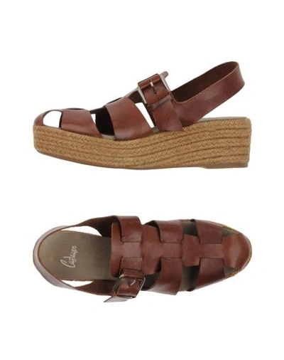 Castaã±er Sandals In Brown