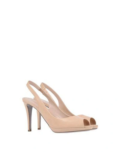 Shop Sergio Rossi Sandals In Beige