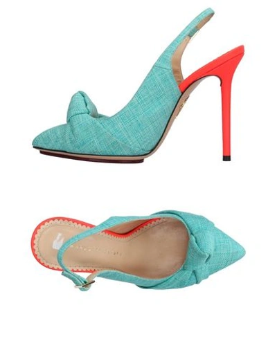 Charlotte Olympia Pumps In Turquoise