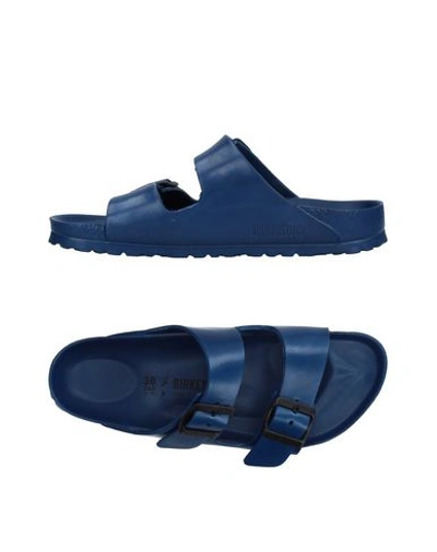 Birkenstock Sandals In Dark Blue