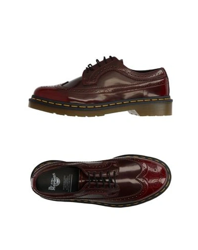 Shop Dr. Martens' Lace-up Shoes In Maroon