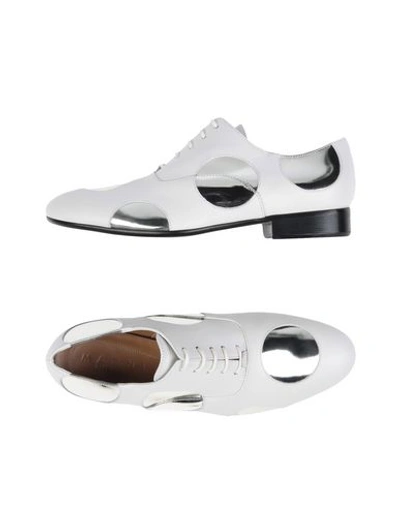 Shop Marni Laced Shoes In White