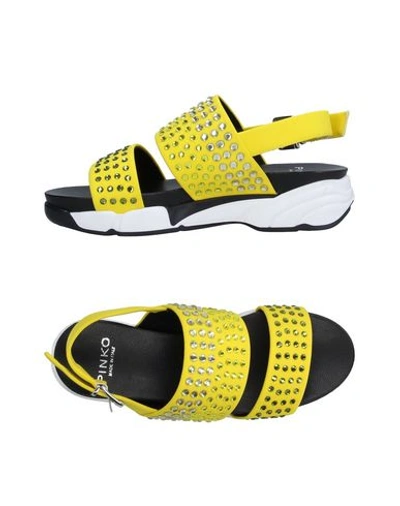 Pinko Sandals In Yellow