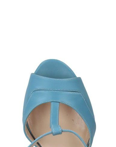 Shop Elie Saab Sandals In Sky Blue
