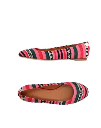 M Missoni Ballet Flats In Coral