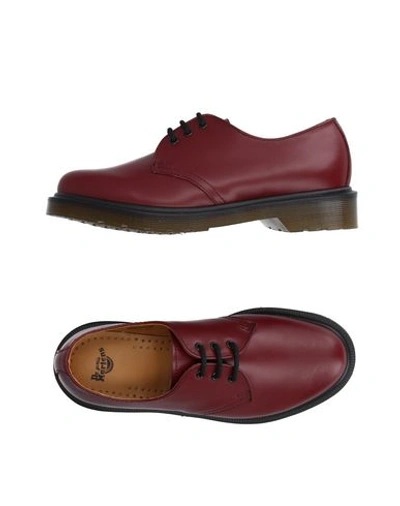 Shop Dr. Martens' Lace-up Shoes In Maroon