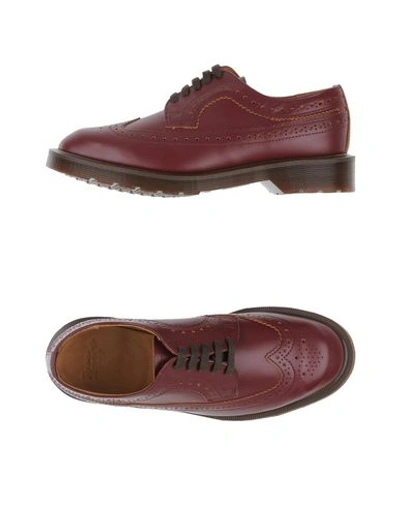 Dr. Martens' Laced Shoes In Deep Purple