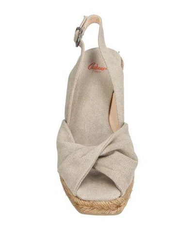 Shop Castaã±er Sandals In Grey