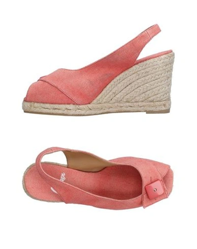 Castaã±er Sandals In Salmon Pink