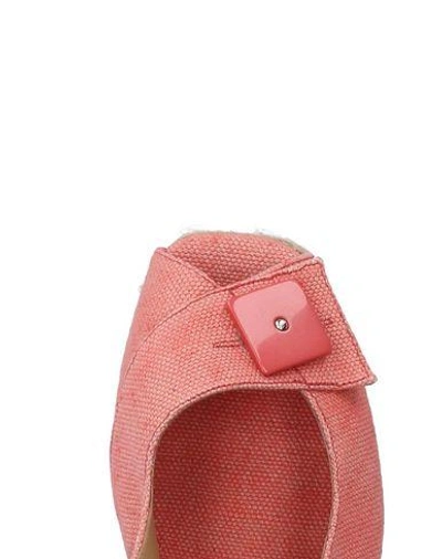 Shop Castaã±er Sandals In Salmon Pink