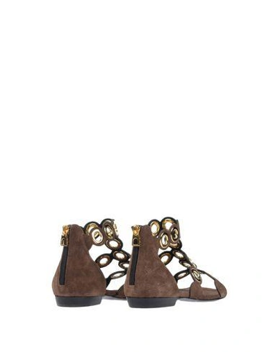 Shop Barbara Bui Sandals In Dark Brown