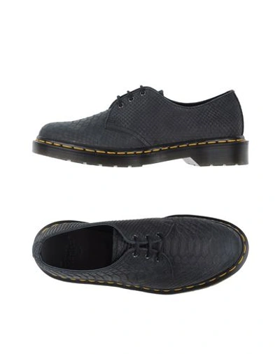 Shop Dr. Martens' Laced Shoes In Steel Grey
