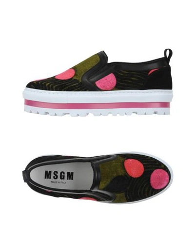 Msgm Trainers In Military Green