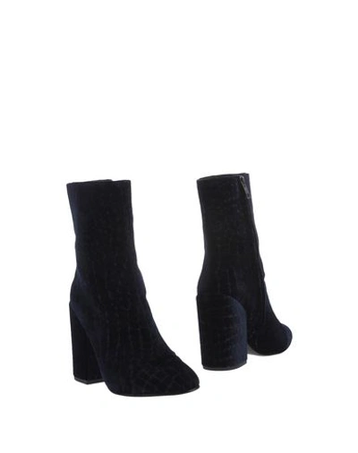 Shop Ash Woman Ankle Boots Midnight Blue Size 9 Textile Fibers