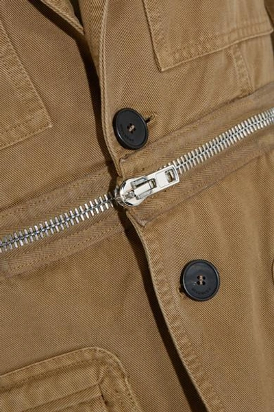 Shop Givenchy Zip-detailed Cotton-twill Blazer