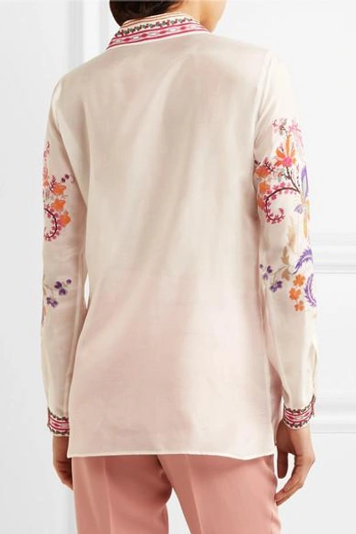 Shop Etro Printed Silk And Cotton-blend Shirt