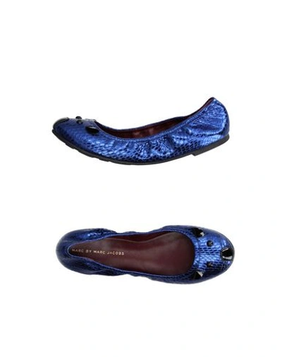 Marc By Marc Jacobs Ballet Flats In Bright Blue