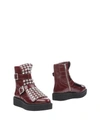 Marc By Marc Jacobs Ankle Boots In Maroon