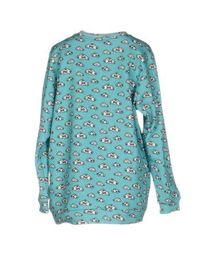 Shop Au Jour Le Jour Sweatshirts In Sky Blue