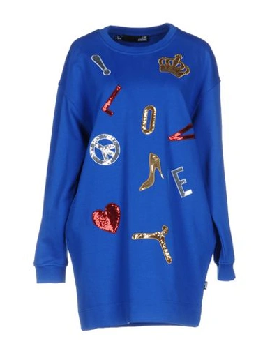 Love Moschino Sweatshirt In Blue