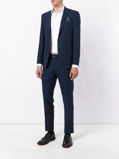 Shop Canali Two Piece Suit - Blue