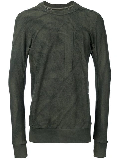 11 By Boris Bidjan Saberi Block Cut Pullover In Green