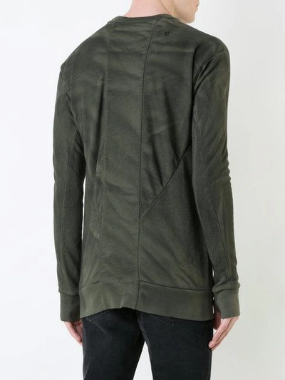 Shop 11 By Boris Bidjan Saberi Block Cut Pullover In Green