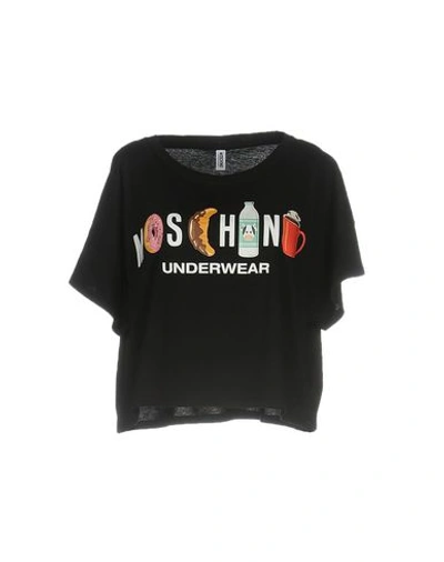 Moschino Underwear 内衣t恤 In Black