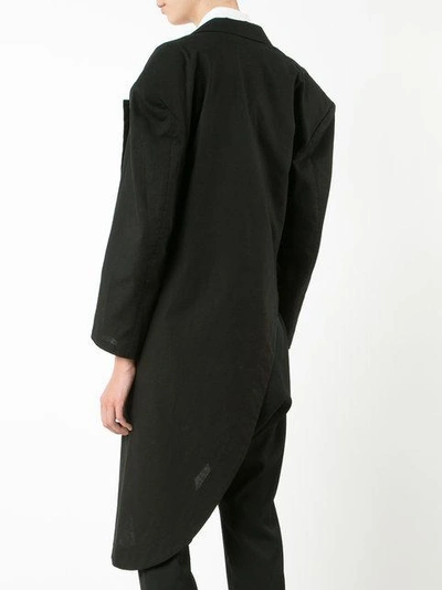 Shop Yohji Yamamoto Asymmetric-cut Blazer - Black