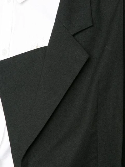 Shop Yohji Yamamoto Asymmetric-cut Blazer - Black