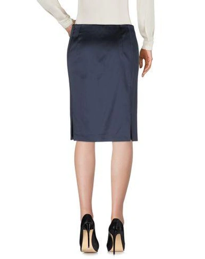 Shop Acne Studios Knee Length Skirt In Dark Blue