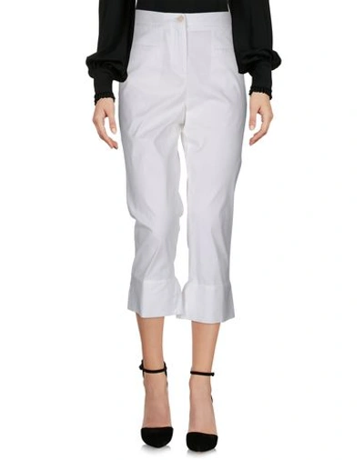 Miu Miu Cropped Pants & Culottes In White