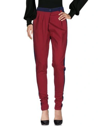 Pinko Casual Pants In Brick Red