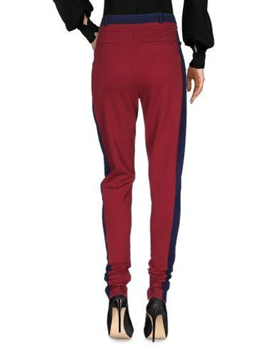 Shop Pinko Casual Pants In Brick Red