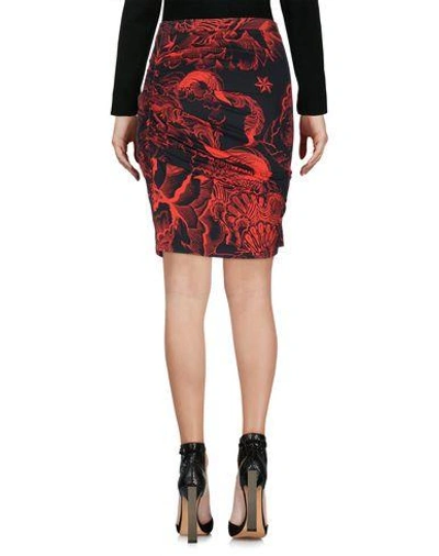 Shop Just Cavalli Knee Length Skirts In Red