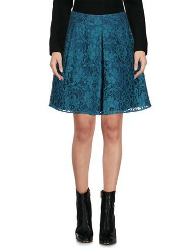 Pinko Mini Skirts In Deep Jade