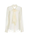 Michael Michael Kors Shirts & Blouses With Bow In Beige