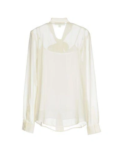 Shop Michael Michael Kors Shirts & Blouses With Bow In Beige