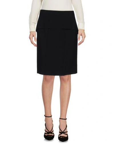 Shop Cedric Charlier Knee Length Skirt In Black