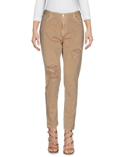 Pinko Denim Pants In Beige