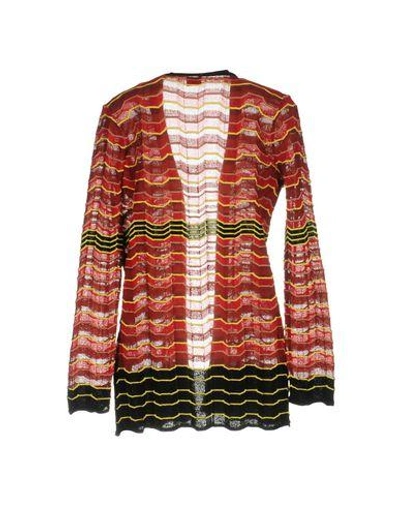 Shop M Missoni Cardigans In Red