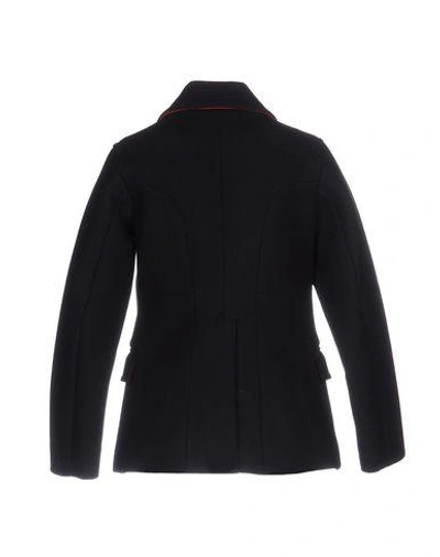 Shop Marc By Marc Jacobs Coats In Dark Blue