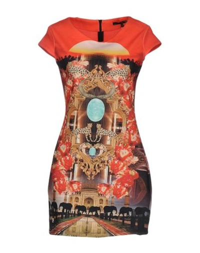 Shop Philipp Plein Short Dresses In Orange