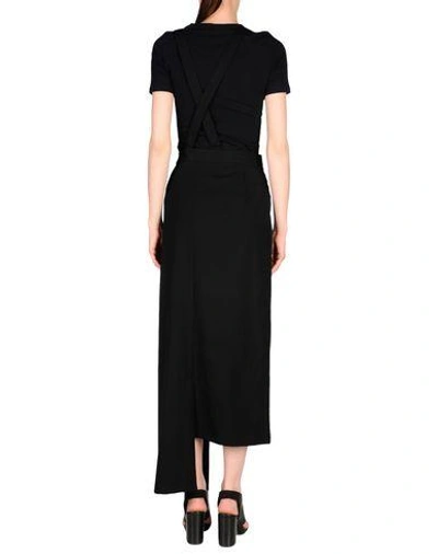 Shop Yohji Yamamoto Long Skirt In Black