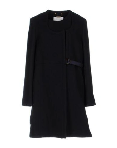 Shop Chloé Coats In Dark Blue