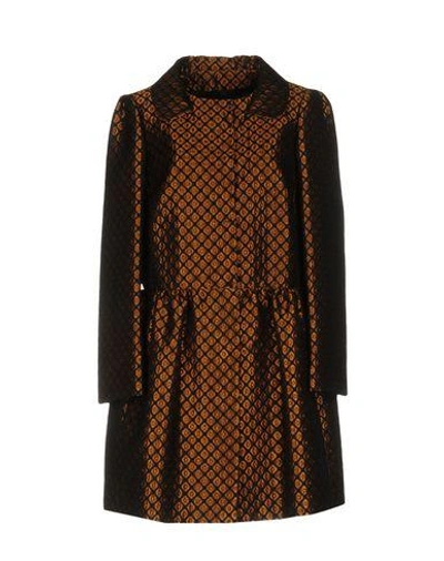 Shop Red Valentino Overcoats In Brown